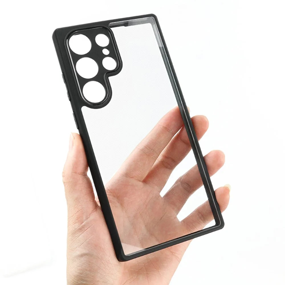 For Samsung Galaxy S23 Ultra Transparent Phone Case Shockproof Flexible TPU + Hard PC Cell Phone Cover - 5