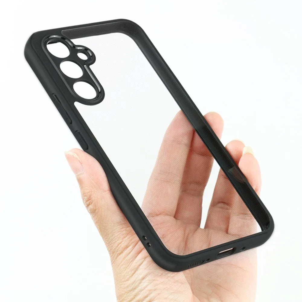 For Samsung Galaxy A54 5G Clear Phone Shell TPU + Hard PC Transparent Anti-Fingerprint Cell Phone Case - 4