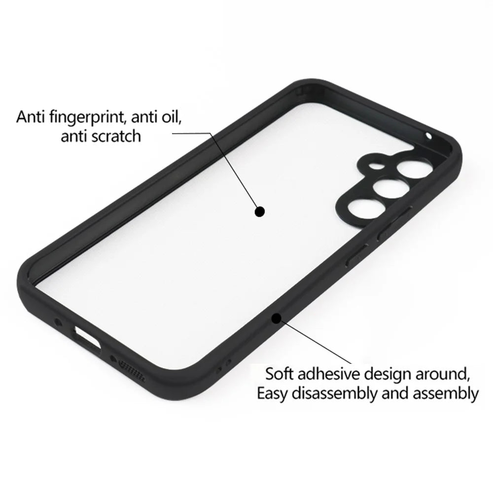 For Samsung Galaxy A54 5G Clear Phone Shell TPU + Hard PC Transparent Anti-Fingerprint Cell Phone Case - 7
