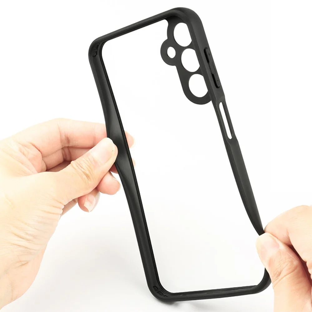 For Samsung Galaxy A24 4G (162.1 x 77.6 x 8.3mm) Slim-Fit Phone Cover Anti-Dust TPU + Hard PC Transparent Phone Case - 6