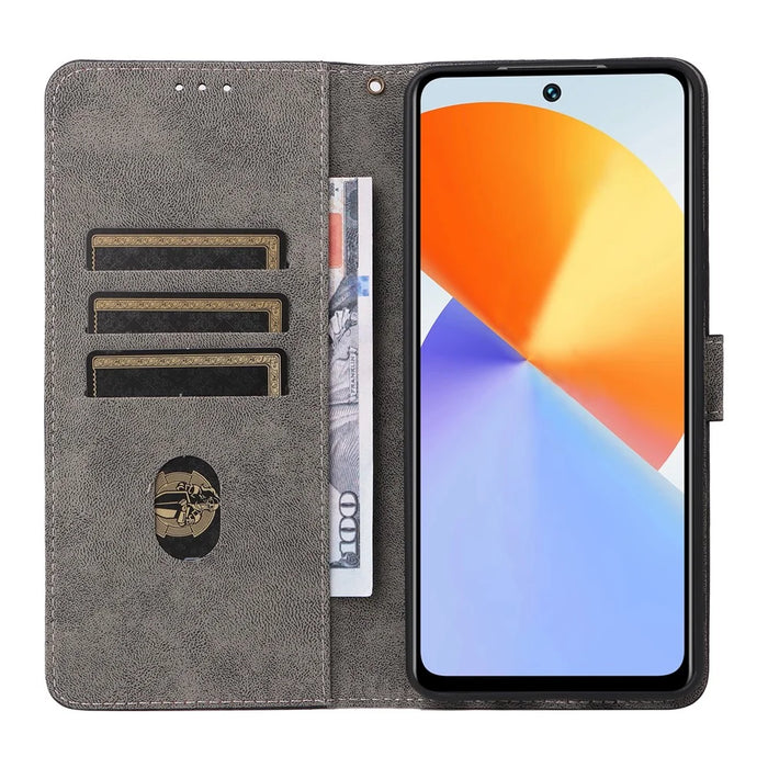 For Infinix Note 30 4G X6833B / X6716B Phone Cover RFID Blocking Wallet Leather Stand Case with Strap - Black - 2