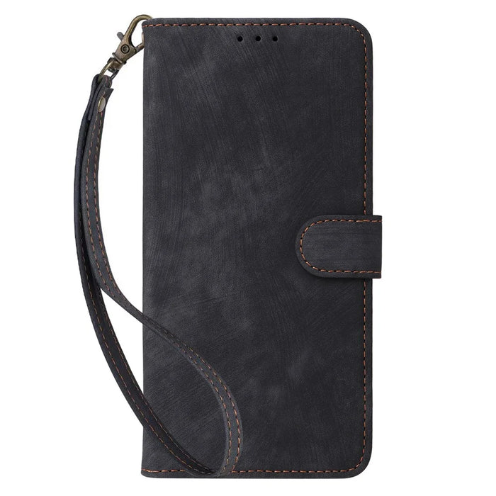 For Infinix Note 30 4G X6833B / X6716B Phone Cover RFID Blocking Wallet Leather Stand Case with Strap - Black - 6