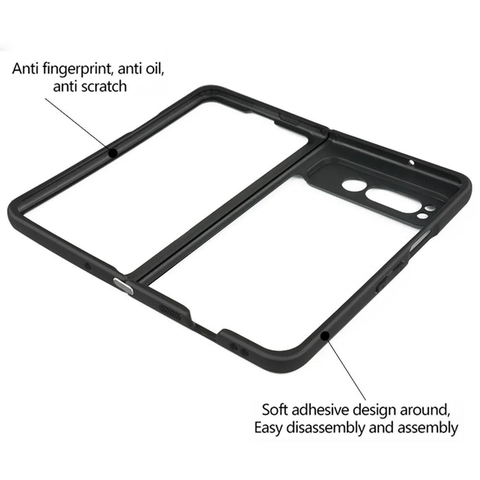 For Google Pixel Fold Transparent PC + TPU Phone Case Drop-proof Phone Cover - 7