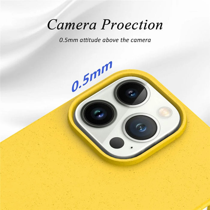 For iPhone 15 Pro Max Starry Sky Series Biodegradable Case Wheat Straw+TPU Matte Phone Cover - Green - 4