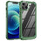 For iPhone 15 Drop-Proof Phone Case Alloy Lens Frame PC+TPU Hybrid Back Cover - Green - 1
