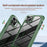 For iPhone 15 Drop-Proof Phone Case Alloy Lens Frame PC+TPU Hybrid Back Cover - Green - 4