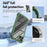 For iPhone 15 Drop-Proof Phone Case Alloy Lens Frame PC+TPU Hybrid Back Cover - Green - 5