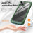 For iPhone 15 Drop-Proof Phone Case Alloy Lens Frame PC+TPU Hybrid Back Cover - Green - 7