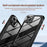 Shockproof Phone Case for iPhone 15 Plus Anti-Scratch PC+TPU Phone Cover with Alloy Lens Frame - Black - 4
