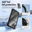 Shockproof Phone Case for iPhone 15 Plus Anti-Scratch PC+TPU Phone Cover with Alloy Lens Frame - Black - 5