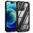 PC+TPU Phone Case for iPhone 15 Pro Max Anti-Drop Alloy Lens Frame Protective Phone Cover - Black - 1