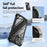 PC+TPU Phone Case for iPhone 15 Pro Max Anti-Drop Alloy Lens Frame Protective Phone Cover - Black - 2