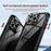 PC+TPU Phone Case for iPhone 15 Pro Max Anti-Drop Alloy Lens Frame Protective Phone Cover - Black - 4
