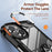 For iPhone 15 Plus Ring Kickstand Phone Case Alloy Lens Frame PC + TPU Protective Cover - Black - 5