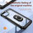 For iPhone 15 Plus Ring Kickstand Phone Case Alloy Lens Frame PC + TPU Protective Cover - Black - 7