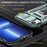 Armor Series For iPhone 15 Plus Slide Camera Lid Phone Case Metal Kickstand PC+TPU Anti-scratch Cover - Green - 3