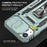 Armor Series For iPhone 15 Plus Slide Camera Lid Phone Case Metal Kickstand PC+TPU Anti-scratch Cover - Green - 5