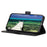 For Samsung Galaxy S23 FE Wallet Stand Phone Case PU Leather Cover Cowhide Texture Phone Shell - Black - 3