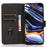KHAZNEH For Samsung Galaxy S23 FE Textured PU Leather Case Phone Cover with Wallet Stand - Black - 3