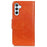 For Samsung Galaxy S23 FE Nappa Texture Split Leather Wallet Case Anti-drop Phone Cover with Stand - Orange - 7