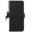 For Samsung Galaxy S23 FE RFID Blocking Phone Case Genuine Cow Leather Stand Wallet Litchi Texture Cover - Black - 6