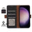 For Samsung Galaxy S23 FE RFID Blocking Wallet Case Silky Feeling Genuine Cow Leather Stand Phone Cover - Black - 2