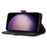 For Samsung Galaxy S23 FE RFID Blocking Wallet Case Silky Feeling Genuine Cow Leather Stand Phone Cover - Black - 3