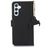 For Samsung Galaxy S23 FE RFID Blocking Wallet Case Silky Feeling Genuine Cow Leather Stand Phone Cover - Black - 7