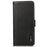 KHAZNEH For Samsung Galaxy S23 FE Genuine Cow Leather Phone Case Wallet RFID Blocking Stand Cover - Black - 6