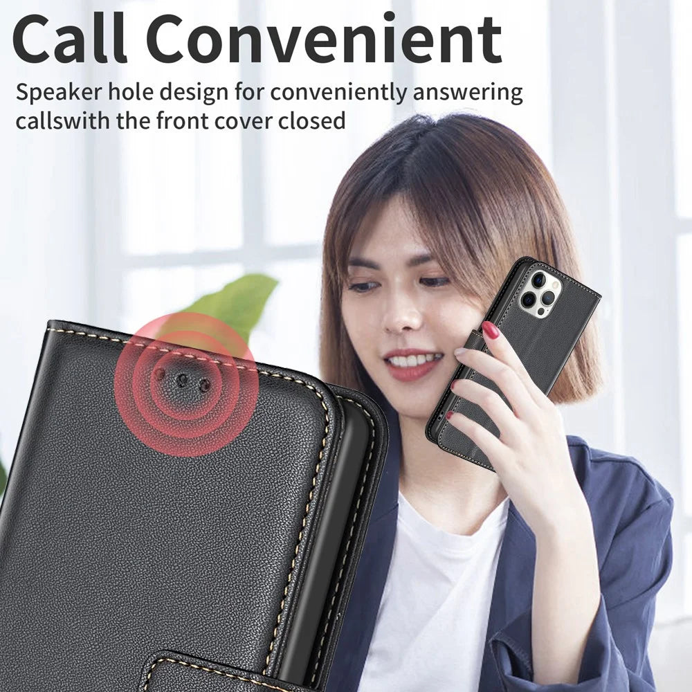 BINFEN COLOR BF17 For Samsung Galaxy S23 FE Phone Cover Drop-proof PU Leather Stand Wallet Case - Black - 6