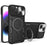 For iPhone 15 Plus Slide Camera Lid Anti-scratch Case Rotating Kickstand PC+TPU Cover - Black - 1