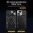 For iPhone 15 Pro Max Slide Camera Lid PC+TPU Anti-drop Cover Ring Kickstand Phone Case - Black - 3