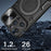 For iPhone 15 Pro Max Slide Camera Lid PC+TPU Anti-drop Cover Ring Kickstand Phone Case - Black - 4