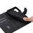 TTUDRCH Style 004 for Samsung Galaxy S23 FE Wrist Strap Splicing PU Leather Case RFID Blocking Wallet Foldable Stand Cover - Black - 5