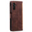 For Samsung Galaxy S23 FE Stand Wallet Flip Cover PU Leather Retro Case Color Splicing Shell with Wrist Strap - Brown - 6