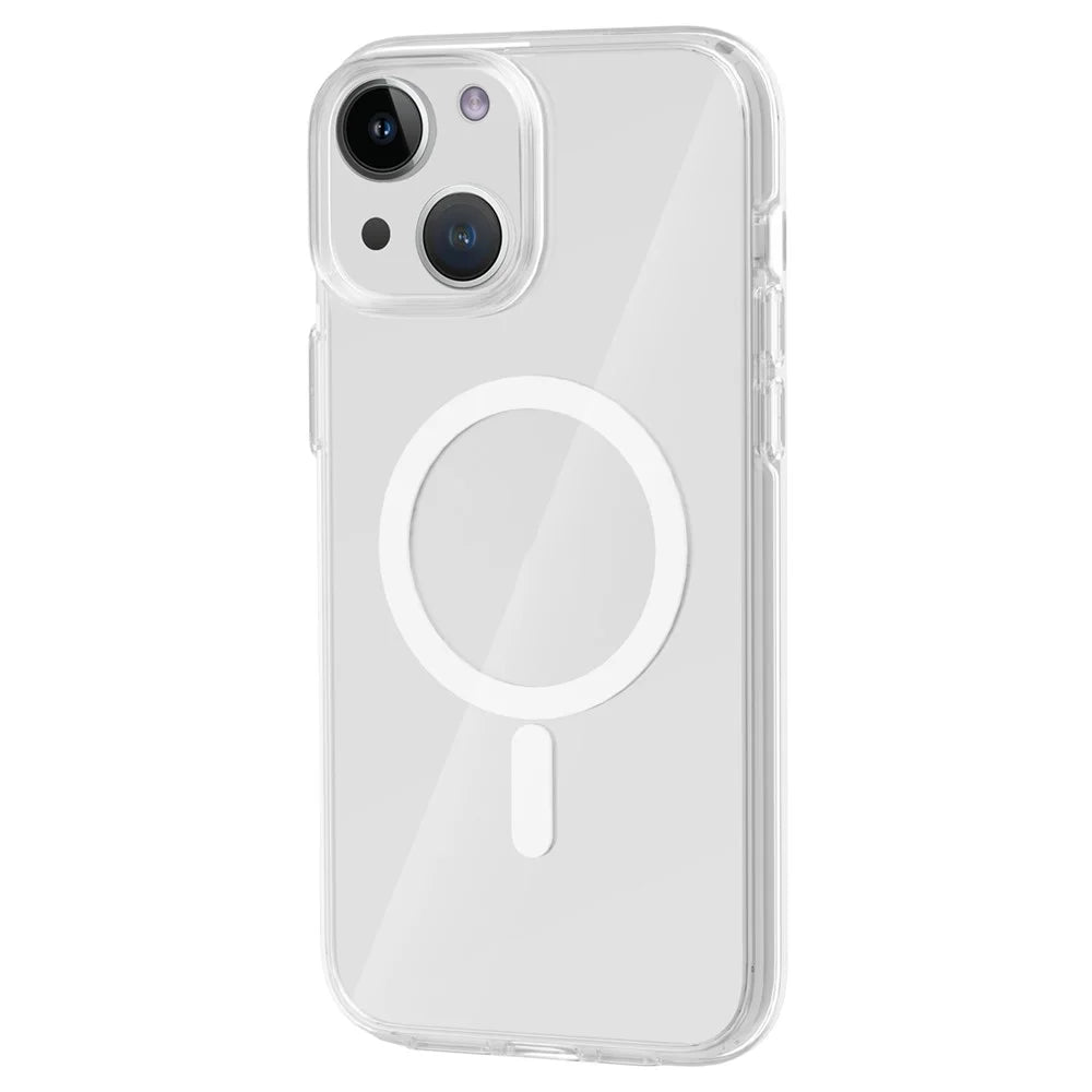 Clear Phone Case for iPhone 15 , Scratch Resistant PC + TPU Compatible with MagSafe Cover - Transparent - 1