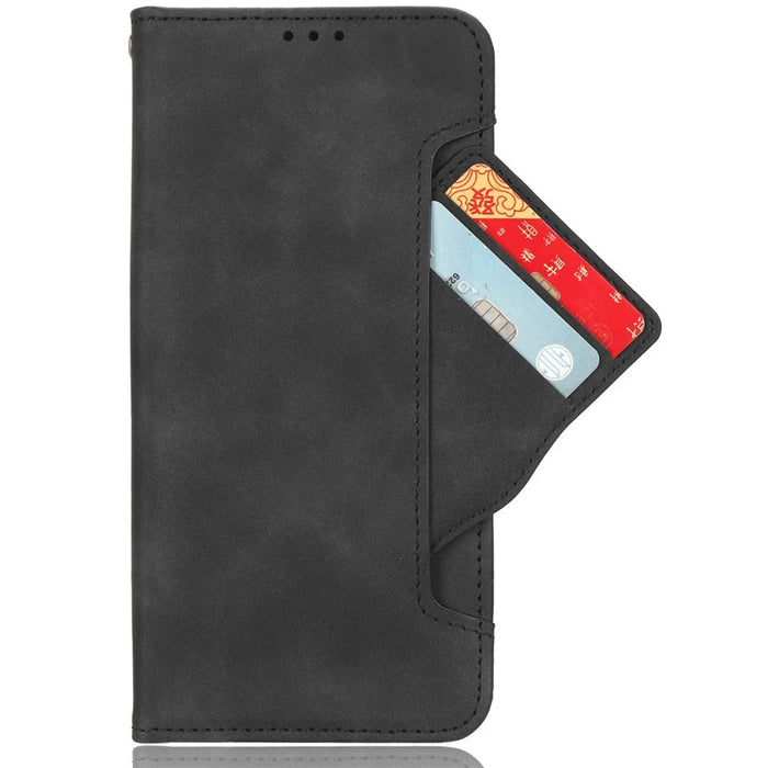 For TECNO Pova 5 4G LH7N PU Leather Stand Wallet Case Multiple Card Slots Phone Cover - Black - 2
