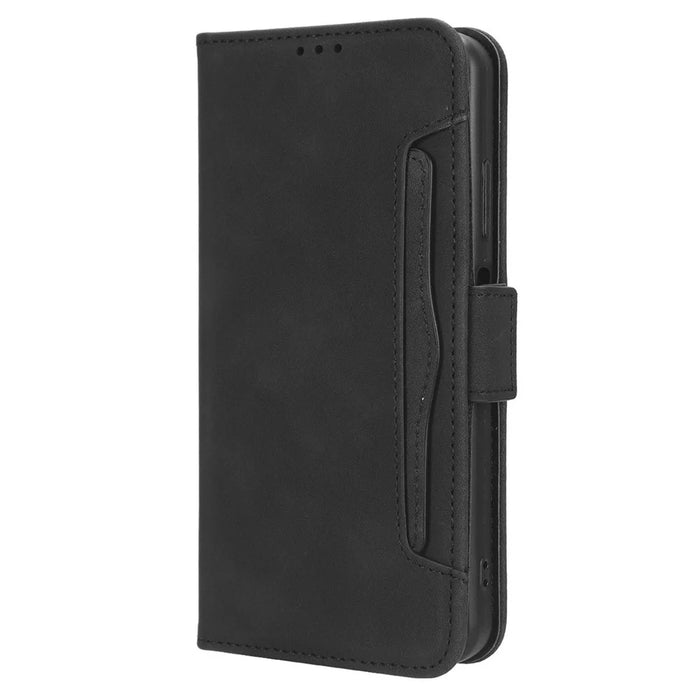 For TECNO Pova 5 4G LH7N PU Leather Stand Wallet Case Multiple Card Slots Phone Cover - Black - 6