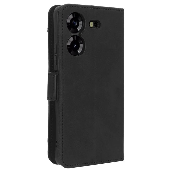 For TECNO Pova 5 4G LH7N PU Leather Stand Wallet Case Multiple Card Slots Phone Cover - Black - 7