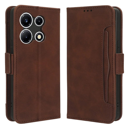 For Infinix Note 30 VIP 5G X6710 Multiple Card Slots PU Leather Case Phone Wallet Stand Cover - Brown - 1