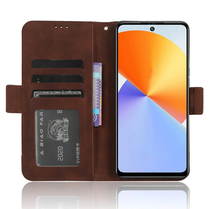 For Infinix Note 30 VIP 5G X6710 Multiple Card Slots PU Leather Case Phone Wallet Stand Cover - Brown - 3