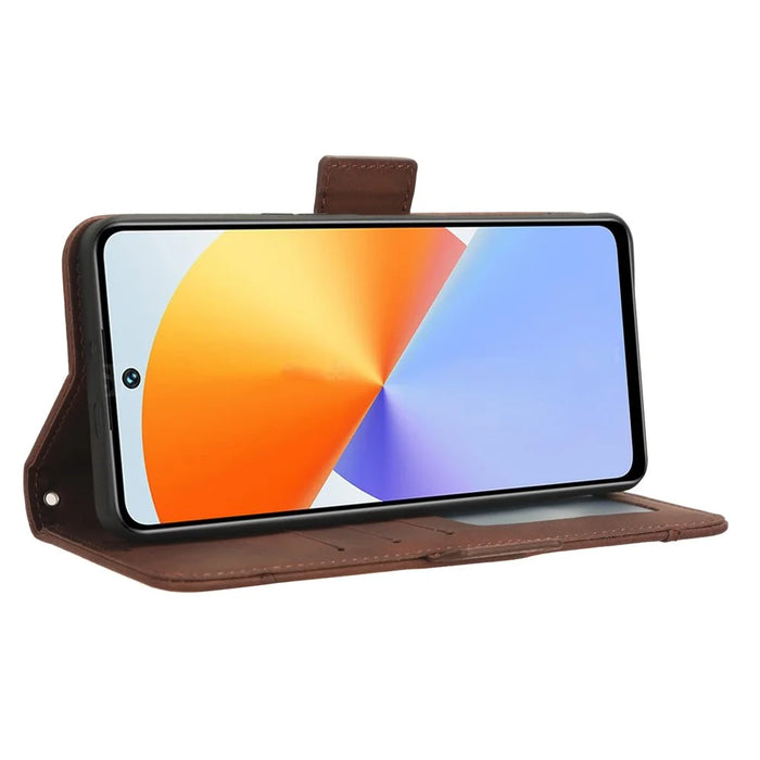 For Infinix Note 30 VIP 5G X6710 Multiple Card Slots PU Leather Case Phone Wallet Stand Cover - Brown - 4