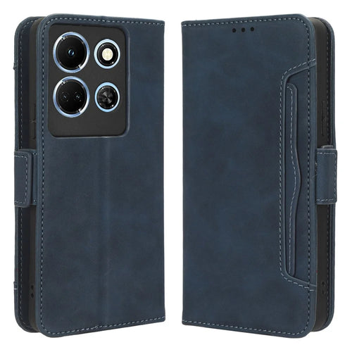 For Infinix Note 30 4G / X6833B / X6716B Anti-Scratch PU Leather Case Wallet Phone Stand Cover with Multiple Card Slots - Blue - 1