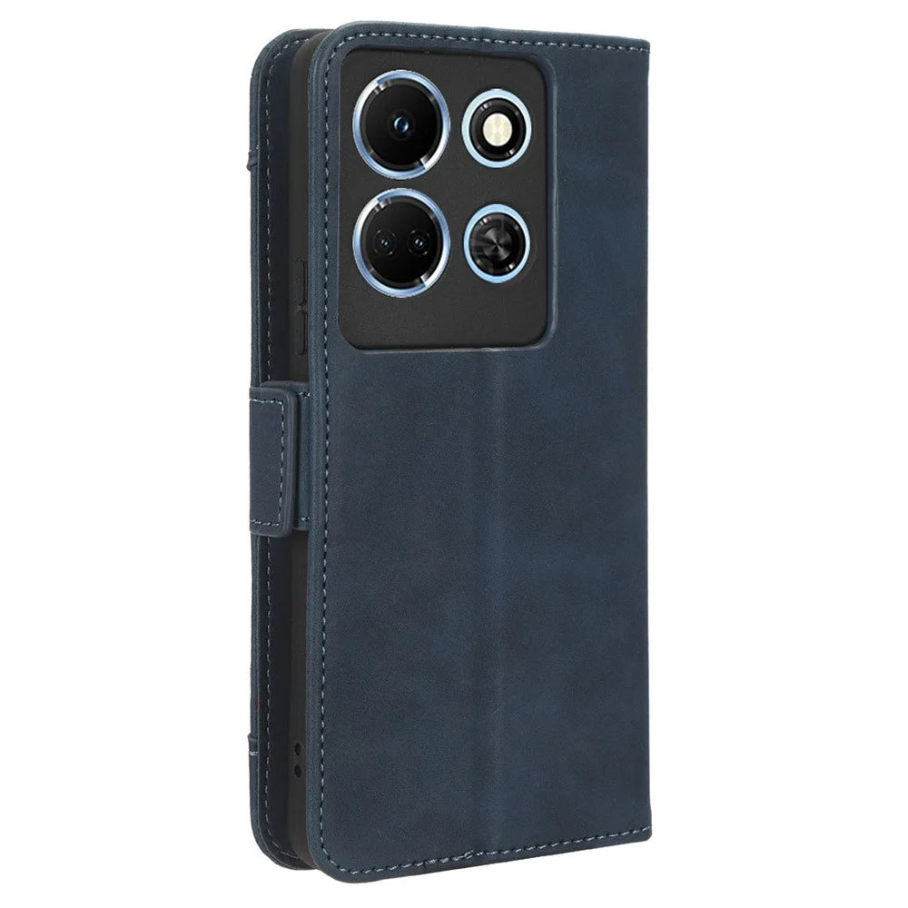 For Infinix Note 30 4G / X6833B / X6716B Anti-Scratch PU Leather Case Wallet Phone Stand Cover with Multiple Card Slots - Blue - 7