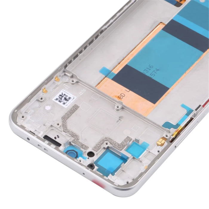 For Xiaomi Redmi K40S 5G / Poco F4 5G OEM Grade S AMOLED Screen and Digitizer Assembly + Frame Part (without Logo) - Silver - 4