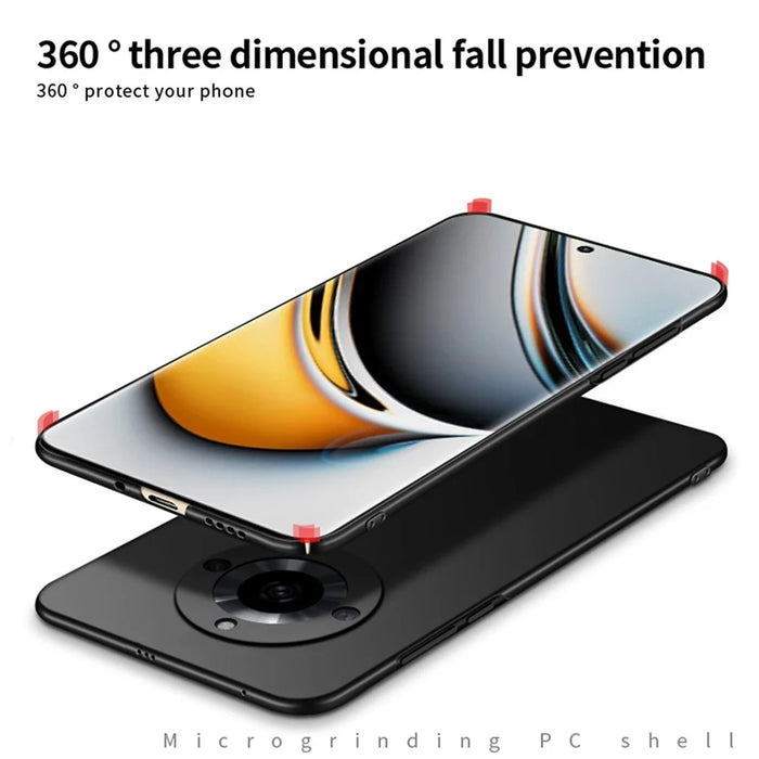 MOFI Shield Matte Series For Realme 11 Pro 5G Matte Hard PC Phone Case Anti-scratch Phone Cover - Black - 6