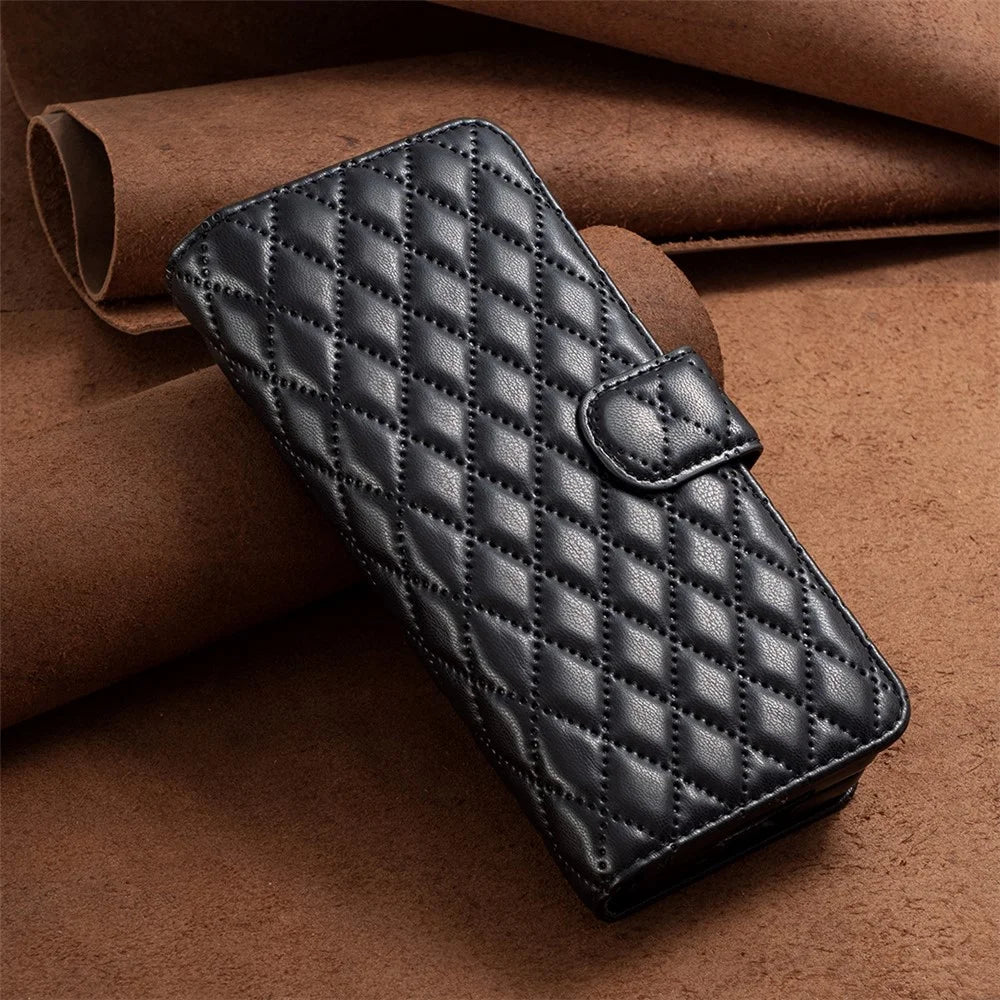 BINFEN COLOR Leather Case for Samsung Galaxy Z Fold5 5G Imprinted Phone Cover with Stand Wallet - Black - 5