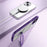 Kickstand Magnetic Case for iPhone 15 Plus , Shockproof TPU+Acrylic Matte Phone Cover - Purple - 3