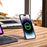 Magnetic Matte Case for iPhone 15 Pro Max , TPU+Acrylic Drop Protection Invisible Kickstand Phone Cover - Purple - 4