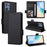 PU Leather Phone Case for Blackview Oscal C30 / C30 Pro , Wallet Stand Litchi Texture Full Protection Cover with Strap - Black - 7